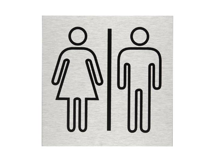Alu-Schild Toiletten Symbol ⌀ 12 cm