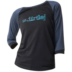 DIRTLEJ Jersey Mountee 3/4 Ladies | steel blue / turq XL