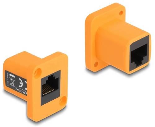 Delock RJ45 Netzwerk Adapter [1x RJ45-Buchse - 1x RJ45-Buchse] Orange