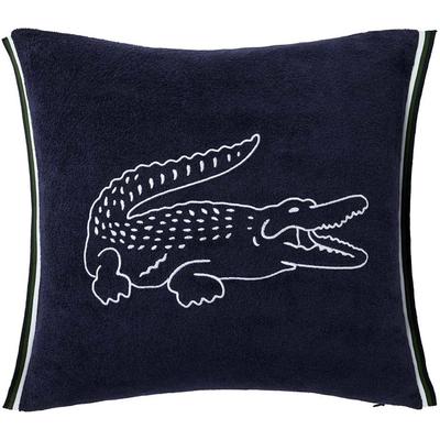 Dekokissen LACOSTE "LBREAK", blau (marine), B:45cm L:45cm, Baumwolle, Polyester, Dekokissen_Sitzkissen_Kissenhüllen, Mit Lacoste-Krokodil in weißer Stickerei