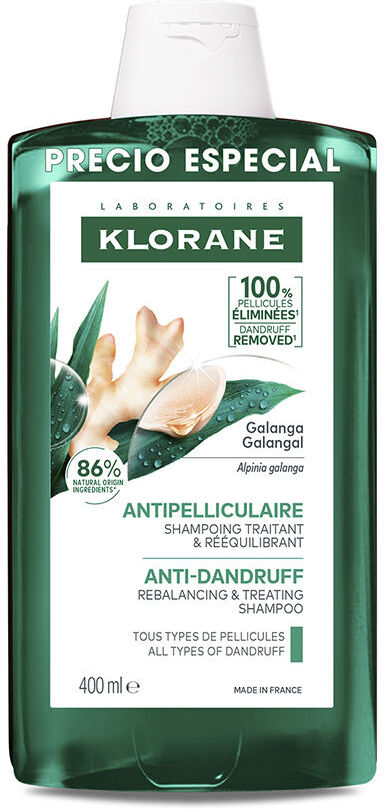 Klorane Galanga shampooing rééquilibrant et traitant antipelliculaire 400 ml