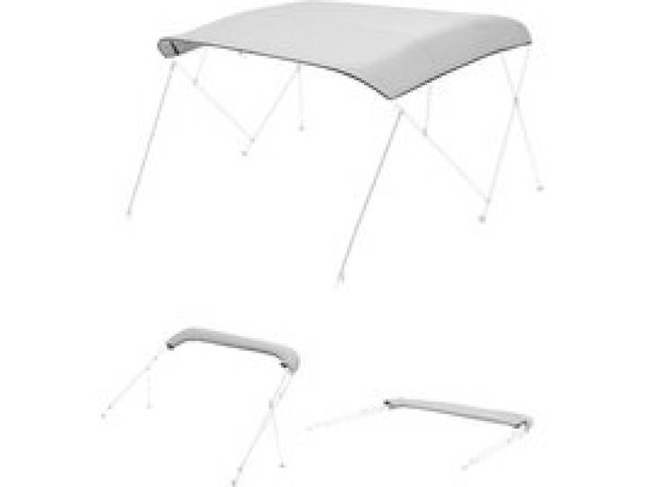 VEVOR Toile de Bimini à 4 Arceaux, Taud de Soleil de Remplacement 257 cm, pour Bateau 231-244 cm de Largeur, 600D de Qualité Marine Imperméable, Bâche de Bimini de Rechange Grise, Sans Armature