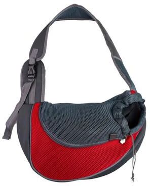 Inspired Living Breathable Pet Sling Carrier Shoulder Bag For Cats & Small Dogs red s
