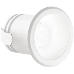 Ideal Lux LED Einbauspot VIRUS, IP20, Ø 4cm, 3W 3000K 210lm 20°, CRi >90, Weiß / Weiß IDEA-244808