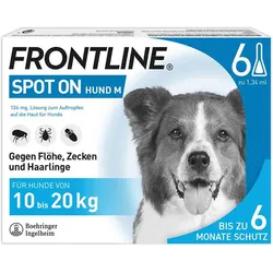 FRONTLINE SPOT ON HUND M gegen Zecken, Flöhe & Haarlinge  6 St Lösung