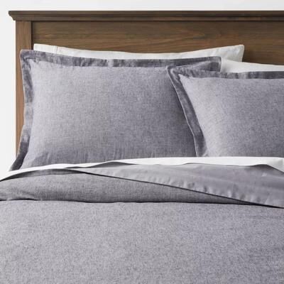 All Categories Goods Threshold King Chambray Cotton Linen Duvet Set Navy, Soft Midweight Fabric, Zipper Pillow Shams Threshold King Chambray Cotton Linen Duvet Set Navy, Soft Midweight Fabric, Zipper Pillow Shams