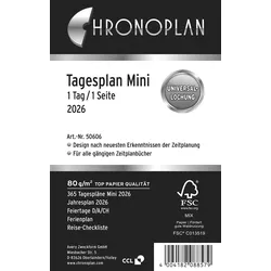 CHRONOPLAN Kalendereinlage Tagesplan Mini 2026