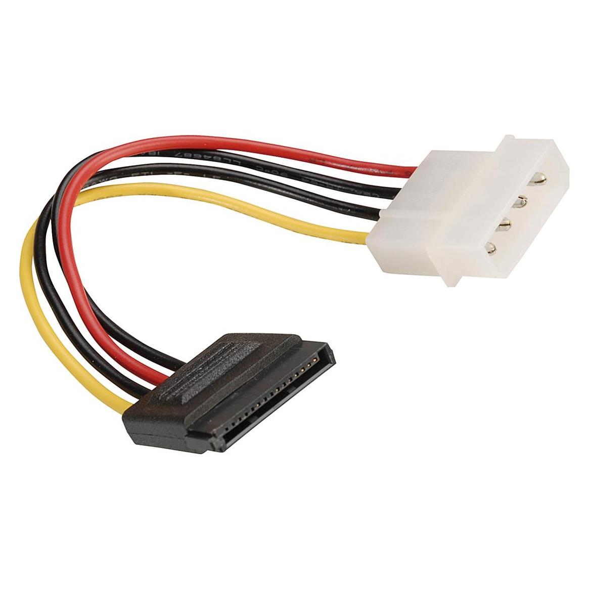 Roline xCab SATA 4Pin Molex Power Adapter (10 cm, 15 pin S-ATA, 4 pin Molex) (XCB-11.03.1055)