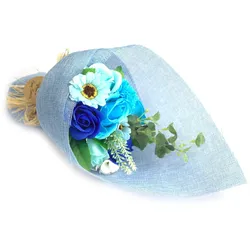 Standing Soap Flower Bouquet - Blue