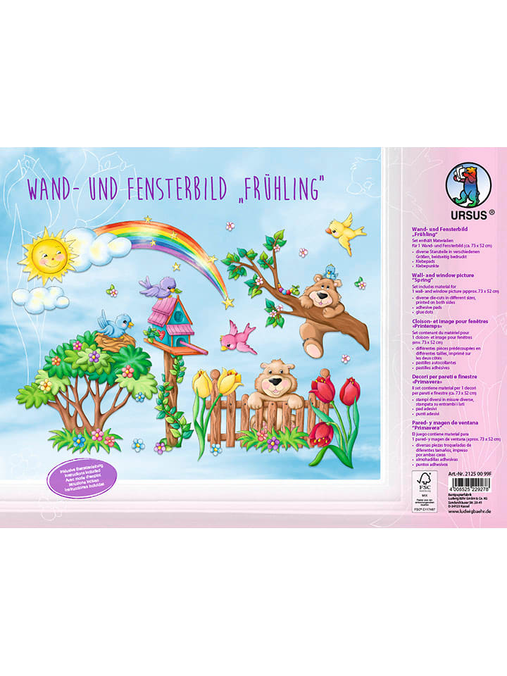 URSUS Fensterbild-Bastelset "Frühling" in Bunt - onesize