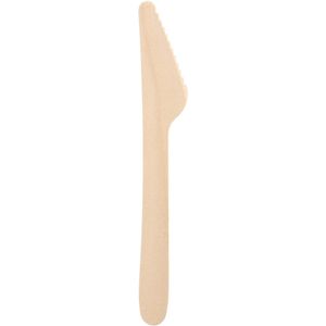 Papstar Einwegbesteck pure 84839, aus Birkenholz, Messer, 16,5 cm, 100 Stück