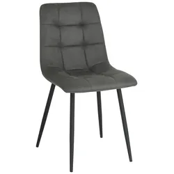 Stuhl Nino in Grau Mikrofaser
