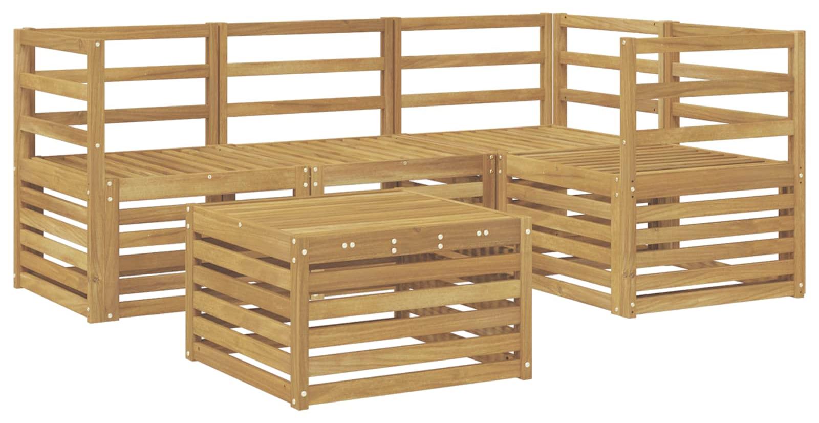 Garnitur aus 5 Outdoor-Sofas, weiß