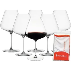 Spiegelau Burgundergläser + 1 Poliertuch Definition, Weingläser, Transparent