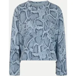 Sweatshirt mit Animal Print Blau 40