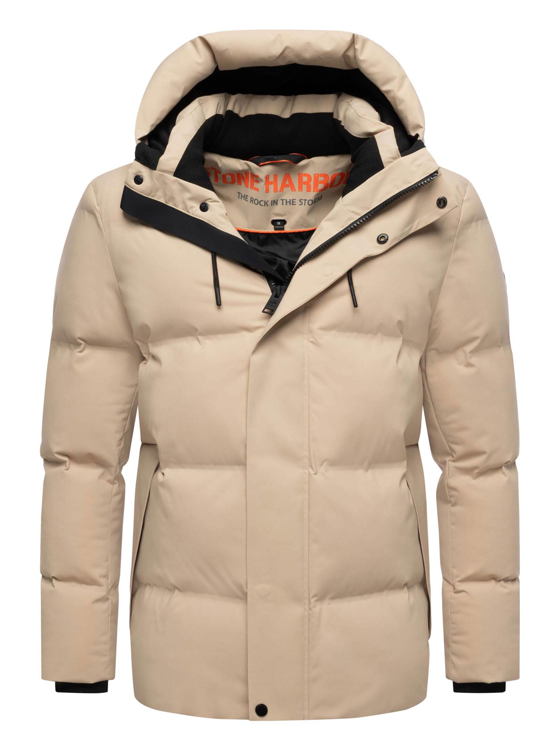 Stone Harbour Herren Winterjacke Taviaan mit Fleecekapuze & winddichtem Design