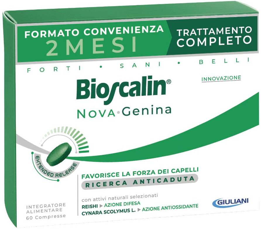 GIULIANI SpA Bioscalin NovaGenina per Capelli Deboli Uomo e Donna, 60 compresse