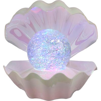 JUST LIGHT LED Tischleuchte "ARIELLE", bunt (perlmuttfarben), H: 15cm, 1 Stk., Leuchten, Glaskugel mit wunderschönem Glitzereffekt, LED Tischleuchte
