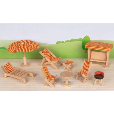 goki Puppenhaus Gartenmöbel