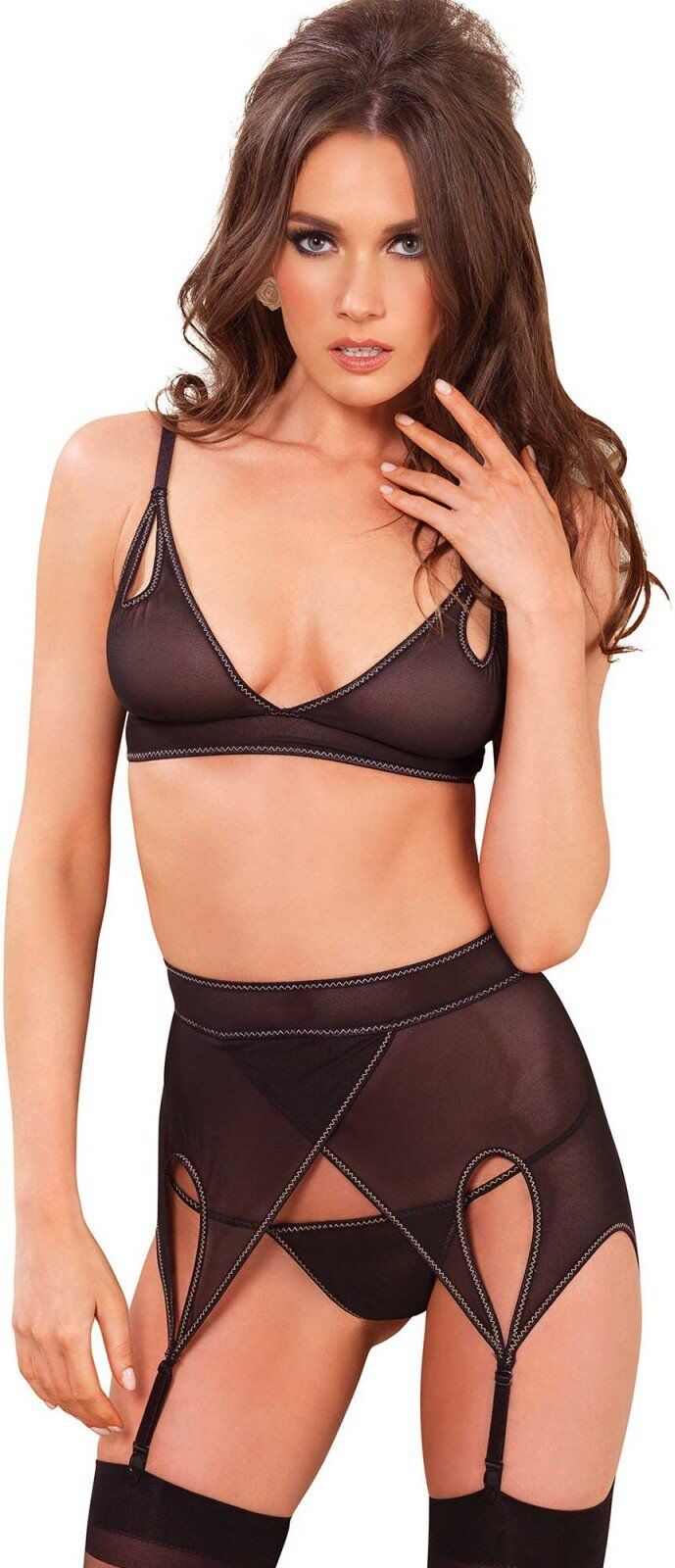 Leg Avenue Ensemble 3 pièces maille - Vixen 81468