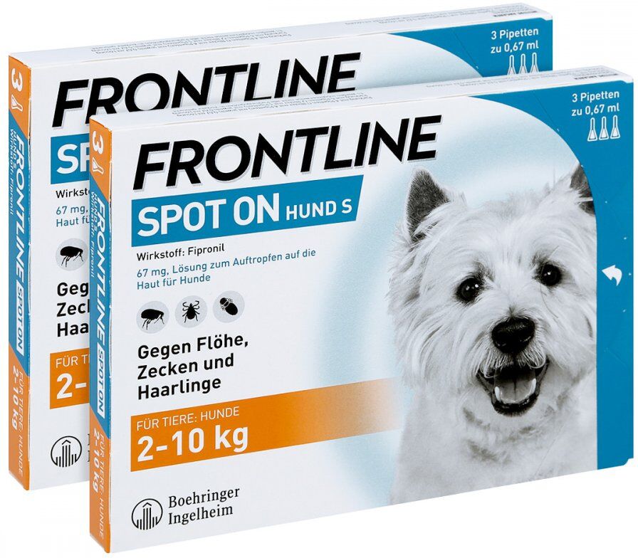 FRONTLINE SPOT ON Hund S 2x3stk