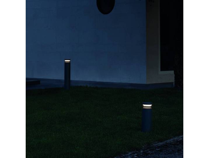 IDEAL LUX LED Wegeleuchte Boeing, alu / grau / zink, Metall, LED Außenleuchte