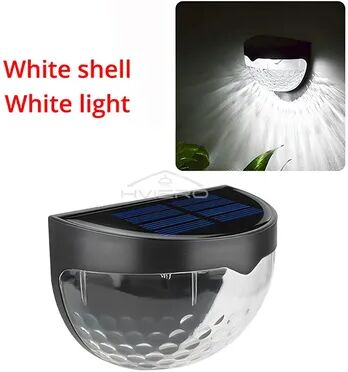 Multicon Wholesale Hub Outdoor LED Solar Fence Lamp, Waterproof Wall Lights, Warm White Path Lighting For Fence And Terrace black white Light