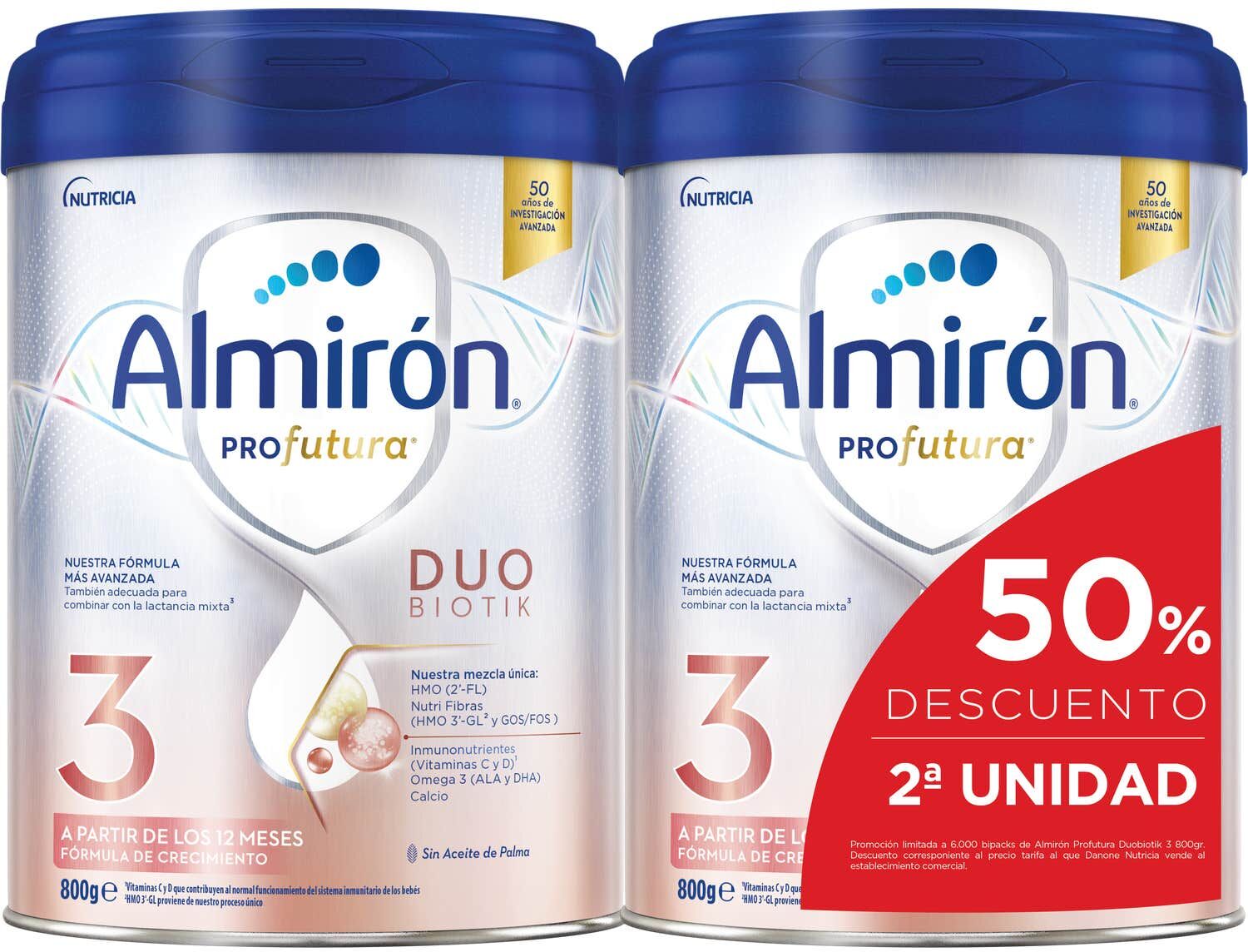 Almirón Profutura Duobiotik 3 Fórmula de Crecimiento 2x800g