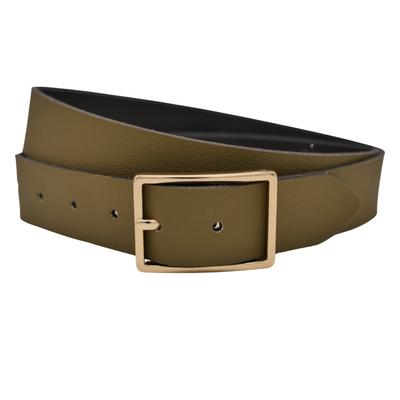 Ledergürtel ANNAMATONI "AnnaMatoni Ledergürtel Lia Ledergürtel Lia", Damen, Gr. TW105 - 120cm Gesamtlänge, grün (olive 560), 100% Leder, Gürtel Ledergürtel