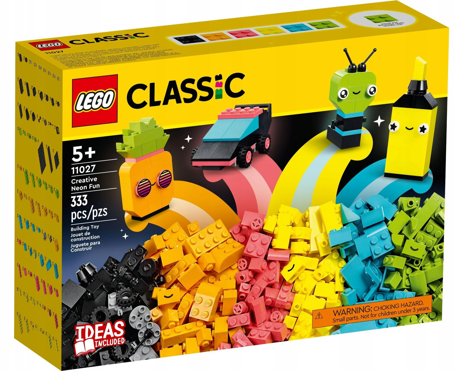 LEGO 11027 Classic Neon Creatieve Bouwdoos met bouwstenen en modellen voor kinderen vanaf 5 jaar