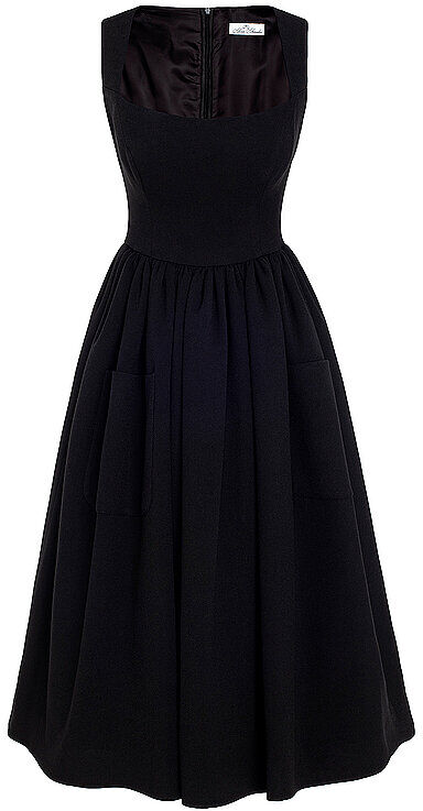 SILVIA SCHNEIDER Midikleid  schwarz   36 36