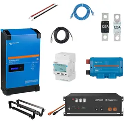 HUSATECH PowerSet 1 Phasig mit Victron MultiPlus II 48/3000/35-32 GX und 4,8 kWh Pylontech US5000 Speicher