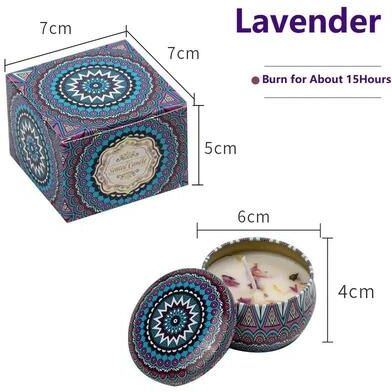 Uplift Essentials Vintage Scented Soy Wax Candle Jar lavender