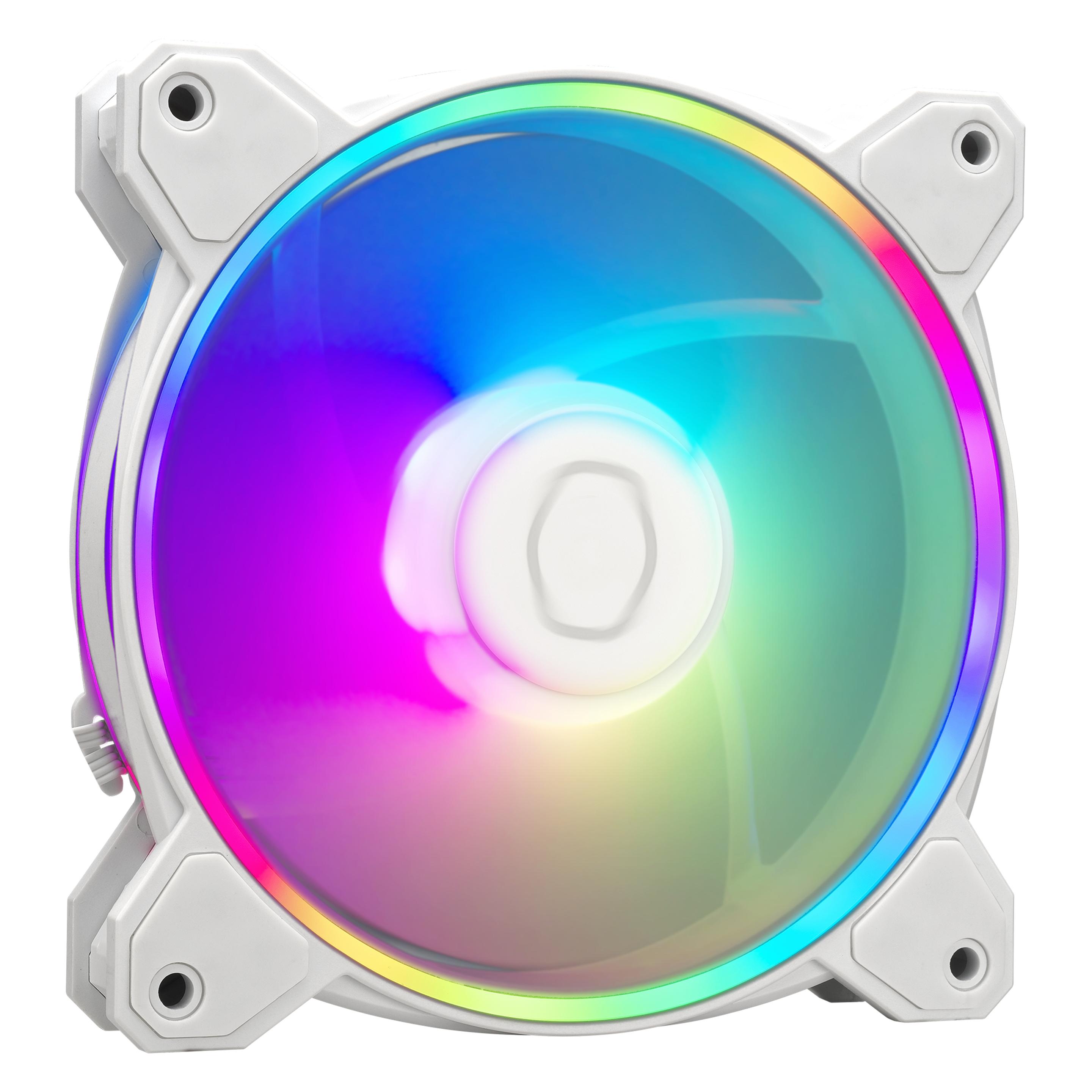 Cooler Master MasterFan MF120 Halo 2 White Edition 3in1 (120 mm, 3x) (MFL-B2DW-213P2-R2)