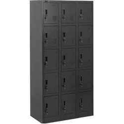 Fromm & Starck, Aktenschrank, Spindschrank Schliessfachschrank Metallschrank abschliessbar 15 Spinde 200 kg (90 x 90 x 180 cm)