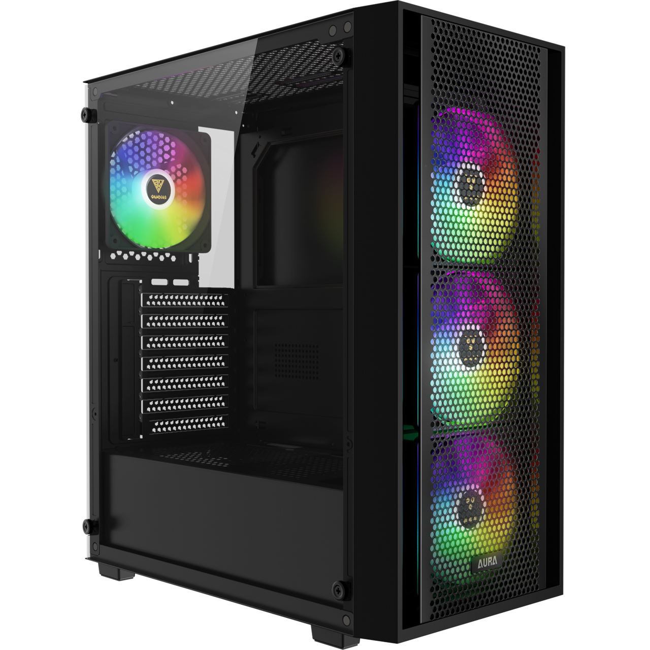 Gamdias Aura GC2 Elite ARGB Midi Tower ohne Netzteil schwarz