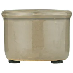 IB Laursen Mini Blumentopf Hilda mit krakelierter Oberfläche, H4,7 x Ø6,5 cm, sand