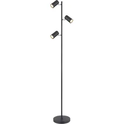 Globo Stehlampe Robby Alu, Eisen, Stahl & Metall Schwarz