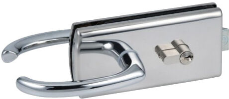 Stremler ASSA ABLOY Serrure de milieu cylindre double béquilles Lagune 4300 chromé brillant STREMLER 4300.30.0