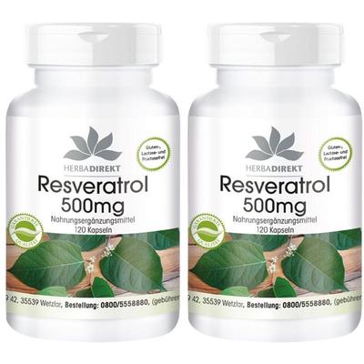 Resveratrol 500 mg Kapseln 2x 2x120 St
