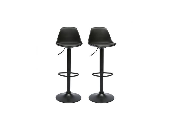 Tabourets de bar design noirs (lot de 2) STEEVY