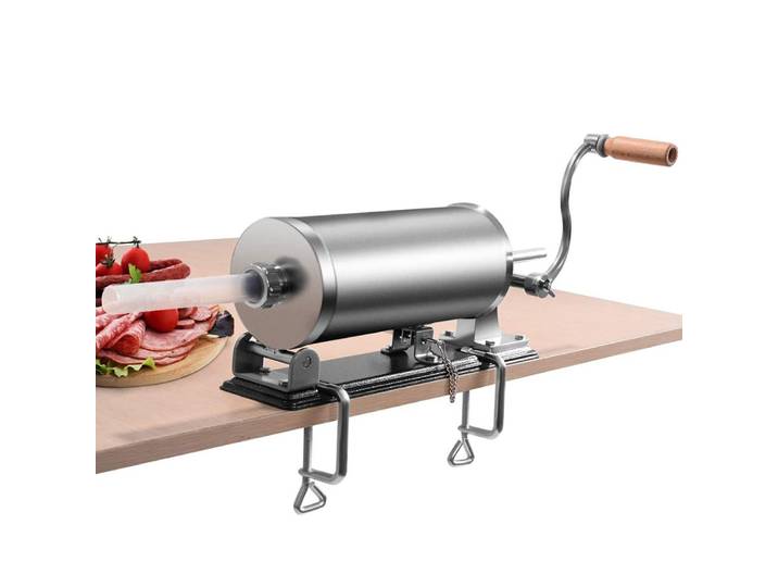 Machine de remplissage de saucisses de remplissage de saucisses, remplisseur de saucisses d'acier inoxydable de cuisine horizontale, tube de remplissage de saucisses fait maison 3.6 L