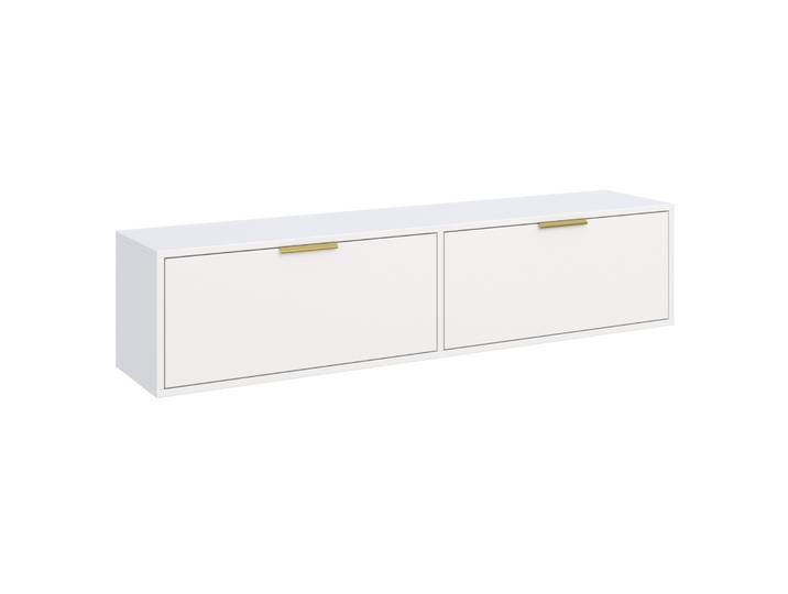 Hängender TV-Schrank Vena mit zwei Klappen, 140 cm, weiß