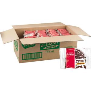 Lotus Kuchen Zebra Chocolate, mit Fruchtfüllung & Glasur, Rührkuchen, einzeln verpackt, je 38,5 g, 48 Stück