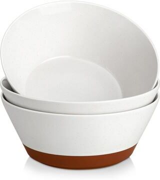 MALACASA TARA Speckled 3-Piece Stoneware Serving Bowl Set