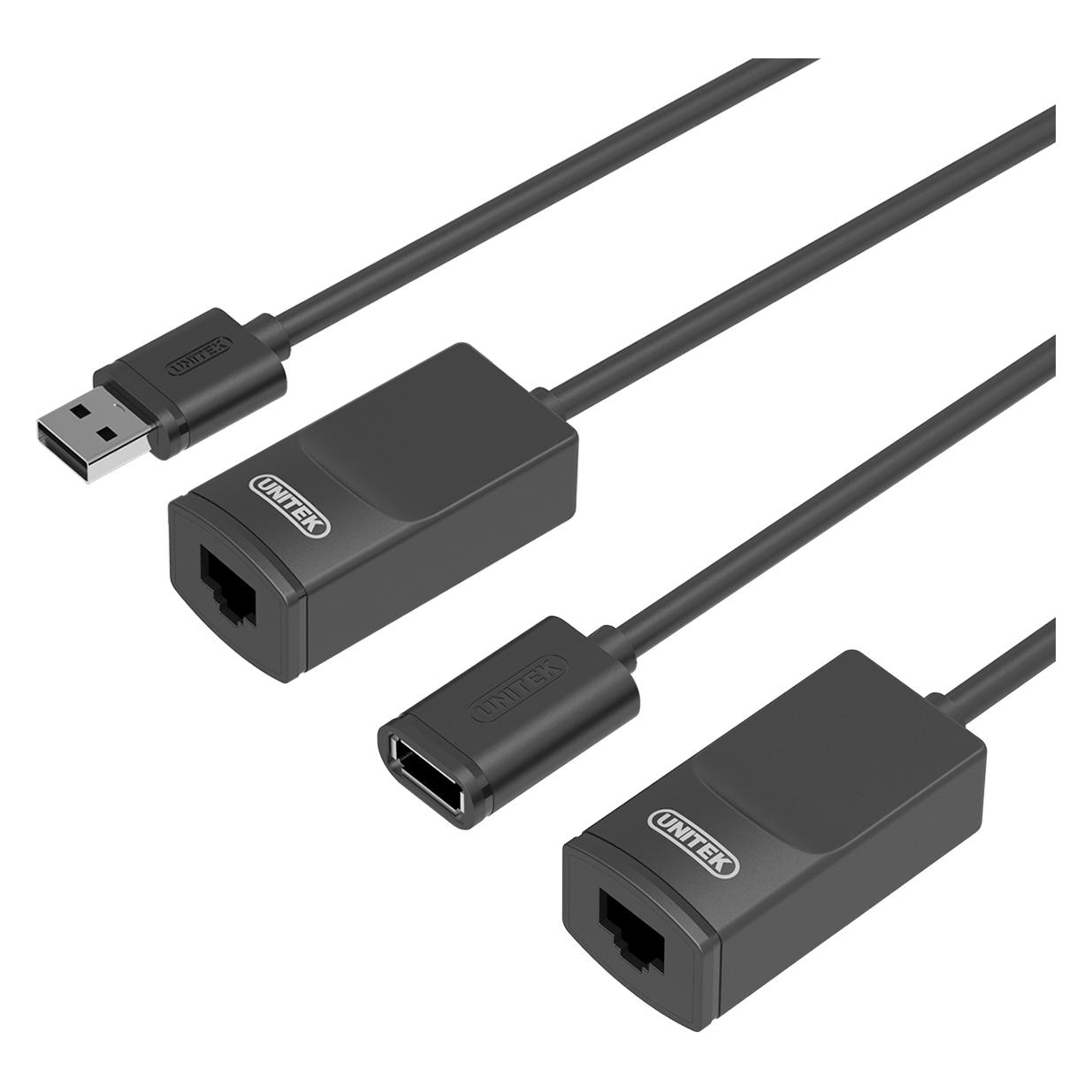 Unitek USB1.1 EXTENSION OVER RJ45, Y-UE01001 (S/UTP, CAT6a, 0.18 m) (Y-UE01001)