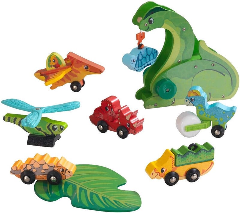 KidKraft Adventure Tracks Dino World Prehistoric Pals Pack - 4 stuks, meerkleurig