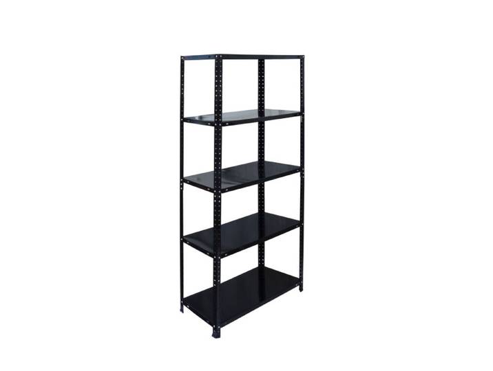 Relaxdays 2x Lagerregal aus Stahl 200 kg, schwarz