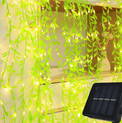 Inspire Curations Solar Ivy Maple Leaf Fairy String Lights For Garden Decor lyd 12m 100leds