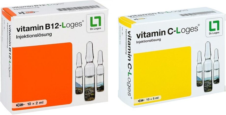 Vitamin C-loges + Vitamin B12-loges Injektionslösung Ampullen